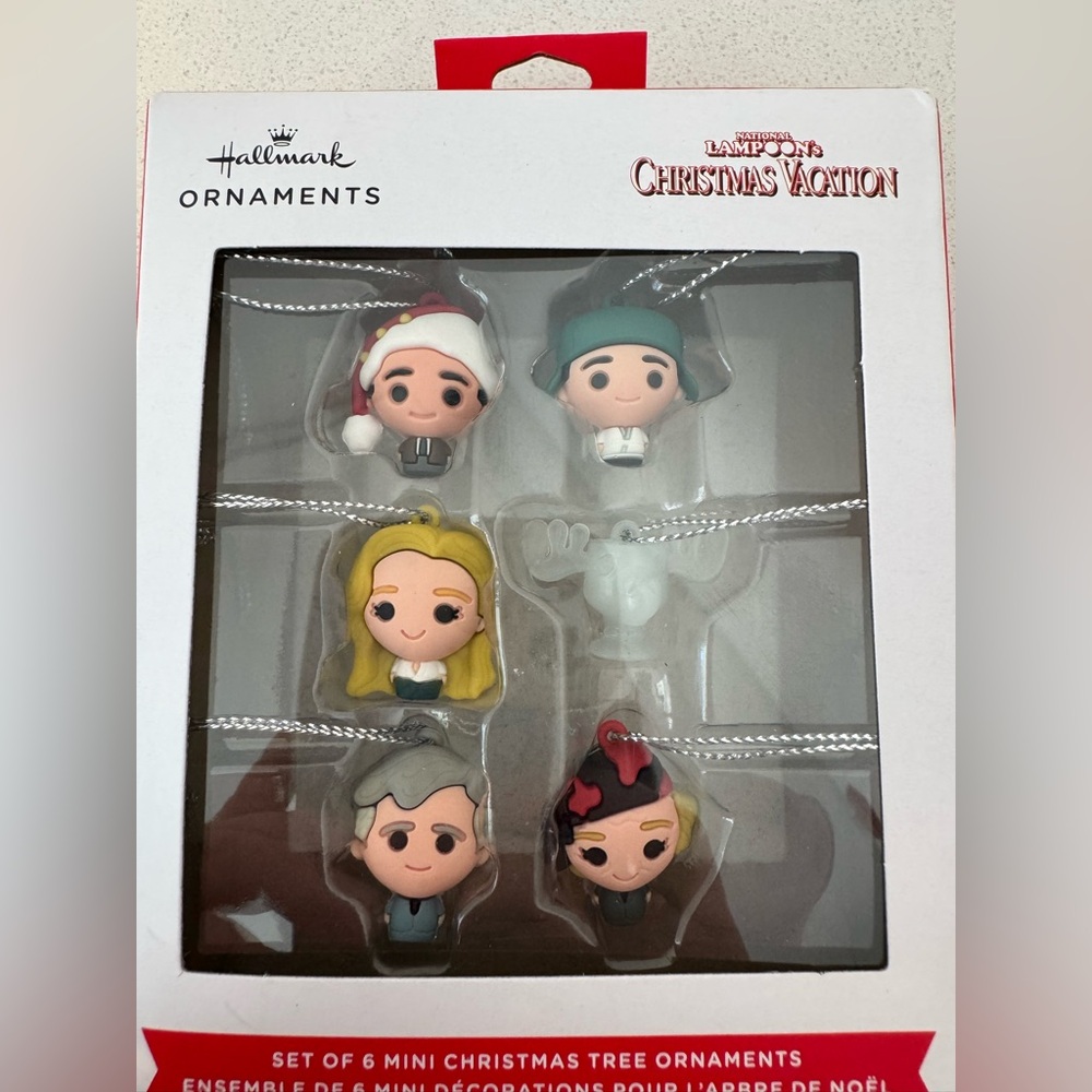 HALLMARK NATIONAL LAMPOONS CHRISTMAS VACATION MINI TREE ORNAMENT SET OF 6
